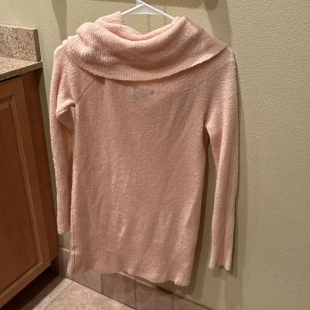 Trouve woman's long tunic light pink sweater - Picture 5 of 9